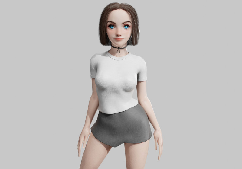 Beautiful Basic Woman V28987 3D 모델 .c4d .max .obj .3ds .fbx .stl .blend