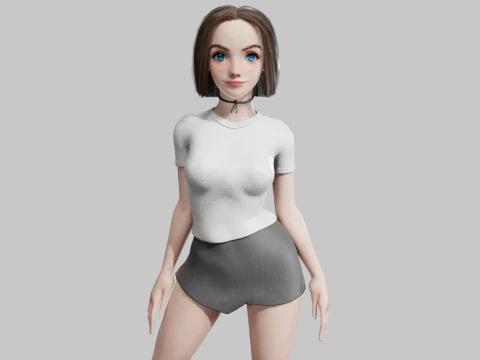 아름다운 베이직 여성 V28987 3D 모델