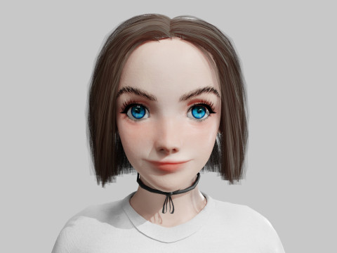 Beautiful Basic Woman V28987 3D 모델