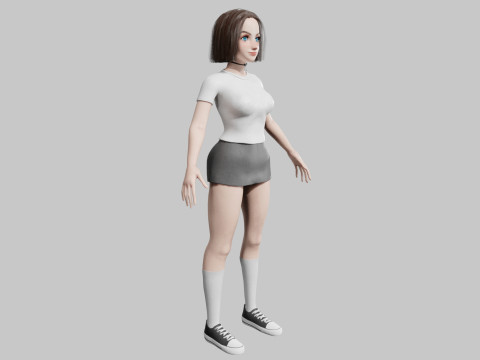 Beautiful Basic Woman V28987 3D 모델