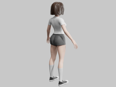 Beautiful Basic Woman V28987 3D 모델