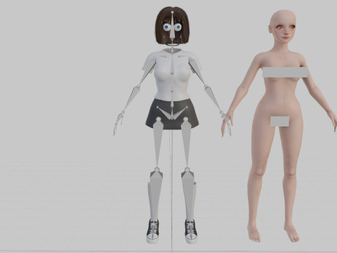 Beautiful Basic Woman V28987 3D 모델