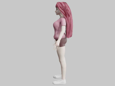 Beautiful cute Woman V35826 3D Model