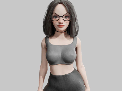 아름다운 예쁜 여자 V35413 3D 모델