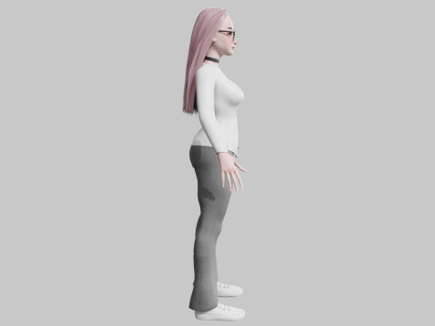 Cartoon Pretty Woman V31405 Modello 3D