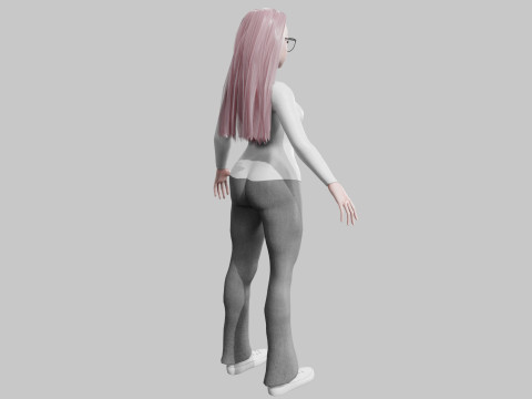 Cartoon Pretty Woman V31405 Modello 3D