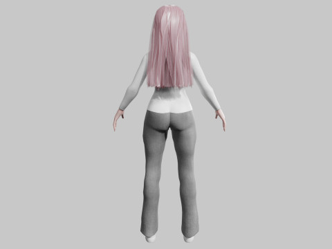 Cartoon Pretty Woman V31405 Modello 3D