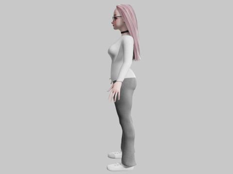 Cartoon Pretty Woman V31405 Modello 3D