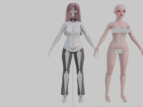 Cartoon Pretty Woman V31405 Modello 3D