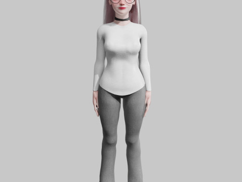 Cartoon Pretty Woman V31405 Modello 3D