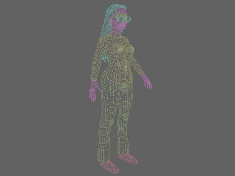 Cartoon Pretty Woman V31405 Modello 3D