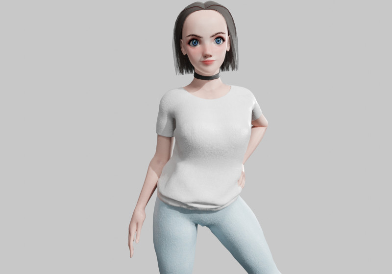 Classic Basic Woman V29079 3D Model .c4d .max .obj .3ds .fbx .stl .blend