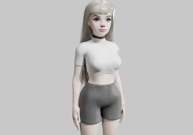 클래식 귀여운 여자 V33251 3D 모델 .c4d .max .obj .3ds .fbx .stl .blend 