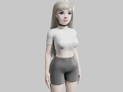 Classic cute Woman V33251 3D मॉडल