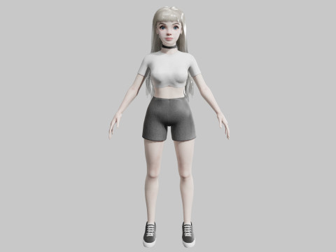 Classic cute Woman V33251 3D मॉडल