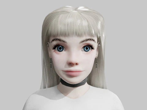 클래식 귀여운 여자 V33251 3D 모델