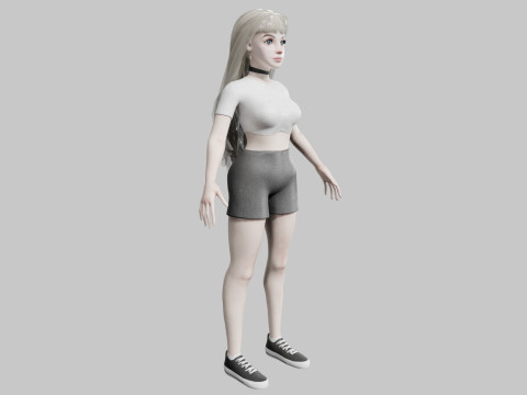 Classic cute Woman V33251 3D मॉडल