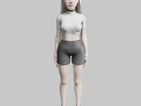 Classic cute Woman V33251 3D मॉडल