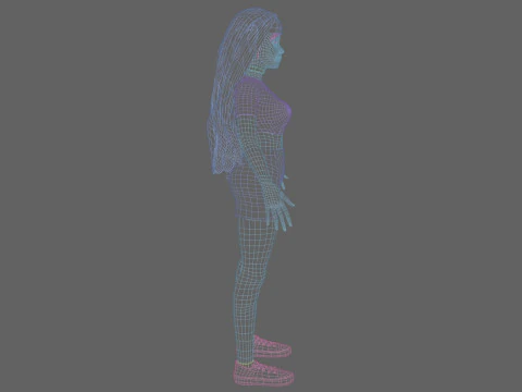 클래식 귀여운 여자 V33251 3D 모델