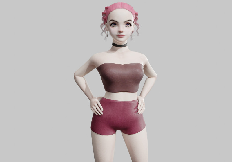 Classic Pretty Woman V24785 3D Modell .c4d .max .obj .3ds .fbx .stl .blend