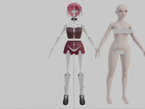 Classic Pretty Woman V24785 3D Modell