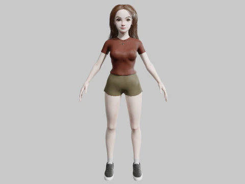 Cool Basic Woman V32725 3D Model