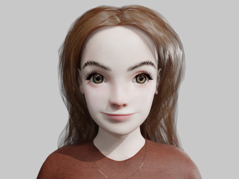 Cool Basic Woman V32725 3D 모델