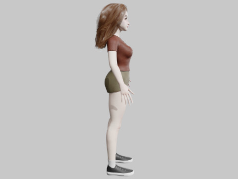Cool Basic Woman V32725 3D 모델