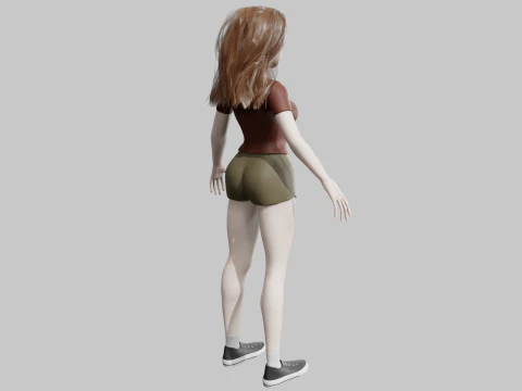 Cool Basic Woman V32725 3D Model
