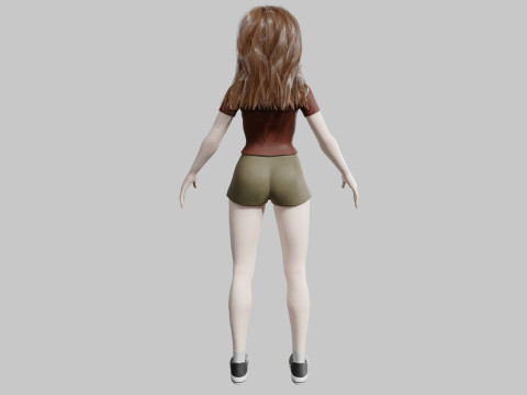 Cool Basic Woman V32725 3D 모델