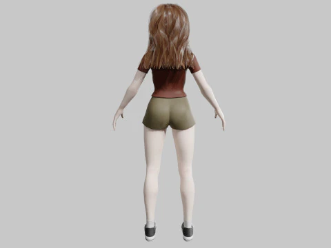 Cool Basic Woman V32725 3D Model