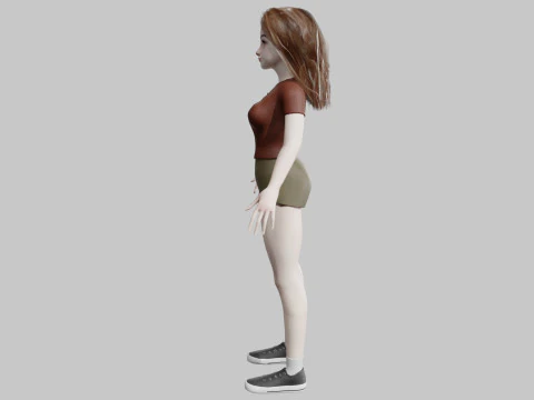 Cool Basic Woman V32725 3D Model