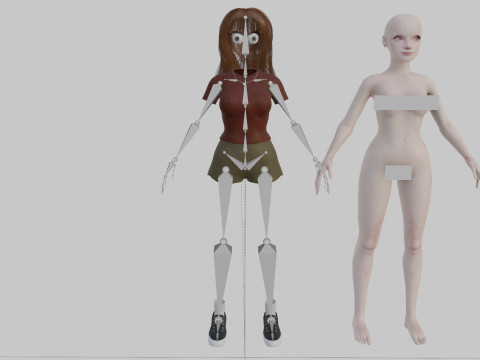 Cool Basic Woman V32725 3D 모델