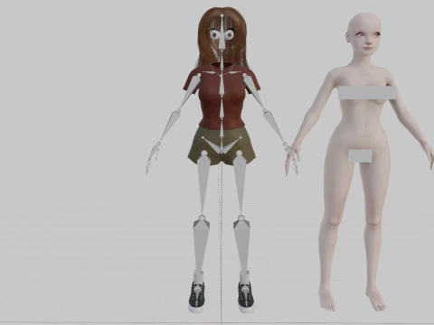 Cool Basic Woman V32725 3D Model