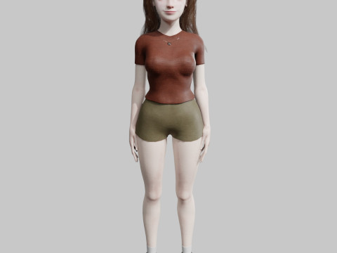 Cool Basic Woman V32725 3D 모델