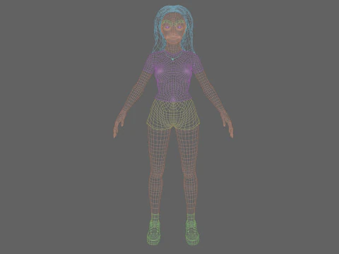 Cool Basic Woman V32725 3D Model