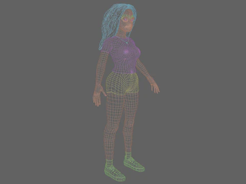 Cool Basic Woman V32725 3D Model