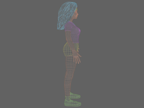 Cool Basic Woman V32725 3D 모델