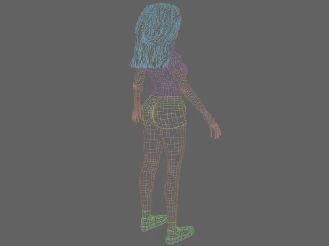 Cool Basic Woman V32725 3D Model