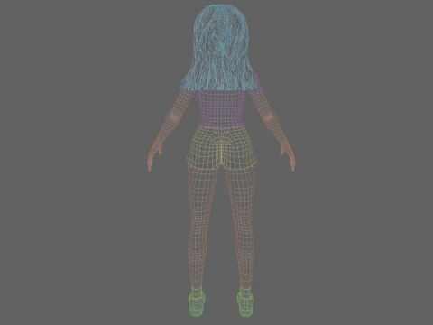Cool Basic Woman V32725 3D Model