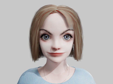 Cool cute Woman V27686 Modelo 3D