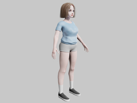 Cool cute Woman V27686 Modelo 3D