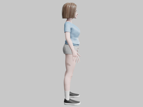 Cool cute Woman V27686 Modelo 3D