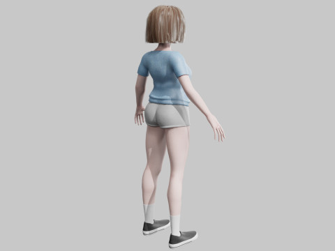 Cool cute Woman V27686 Modelo 3D