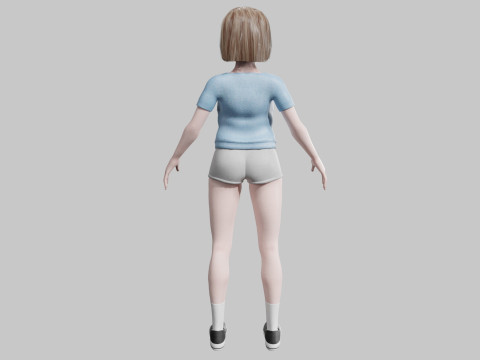 Cool cute Woman V27686 Modelo 3D