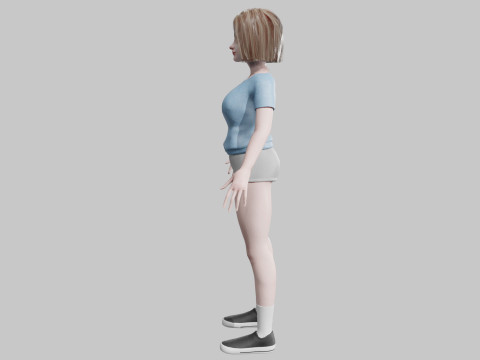 Cool cute Woman V27686 Modelo 3D