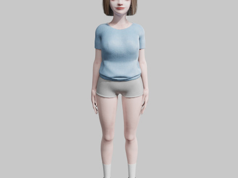 Cool cute Woman V27686 Modelo 3D