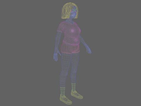 Cool cute Woman V27686 Modelo 3D