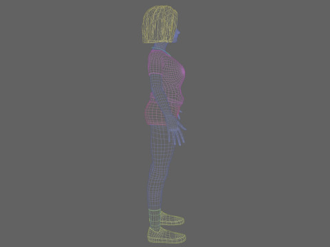 Cool cute Woman V27686 Modelo 3D