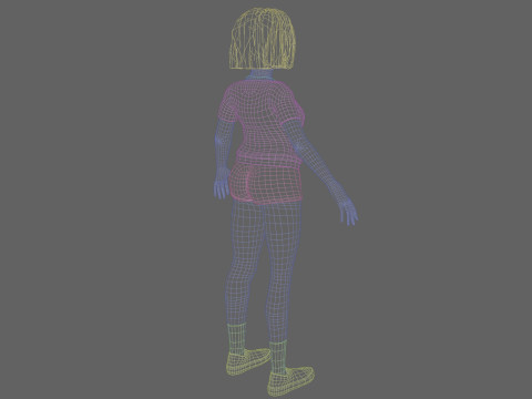 Cool cute Woman V27686 Modelo 3D